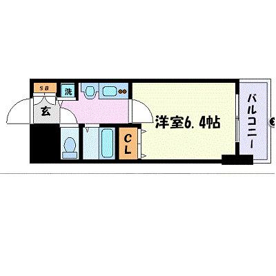 プレサンス大須観音駅前サクシード(1K/2階)の間取り写真