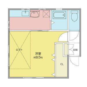 ピーコック(1K/1階)の間取り写真