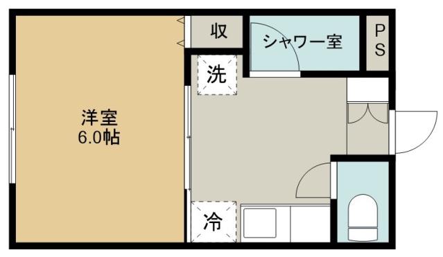 ブルーメ(1K/1階)の間取り写真