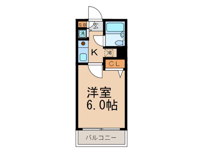 ジョイフル上中里(1K/4階)の間取り写真