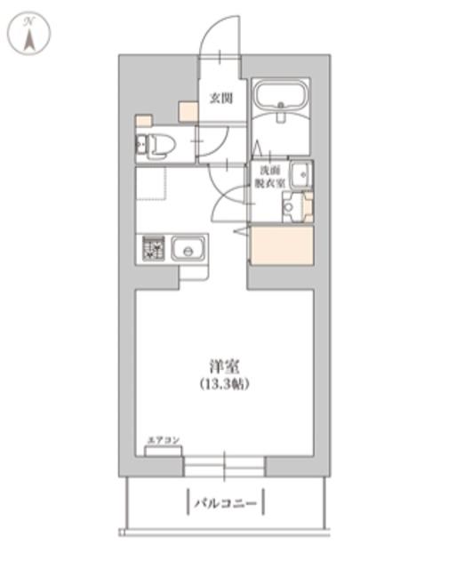 アラモファミリア杉崎町(ワンルーム/5階)の間取り写真