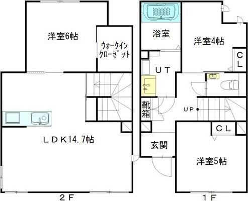 ジュエル宮の森(3LDK/2階)の間取り写真