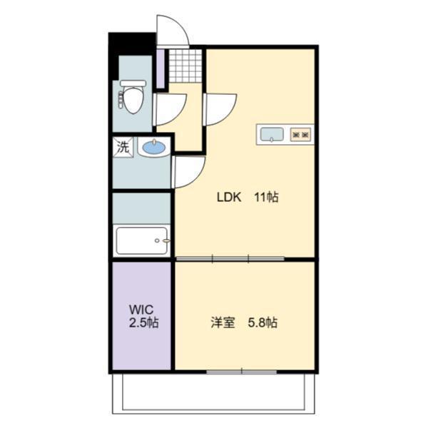 ARCHISH AOBA(1LDK/1階)の間取り写真