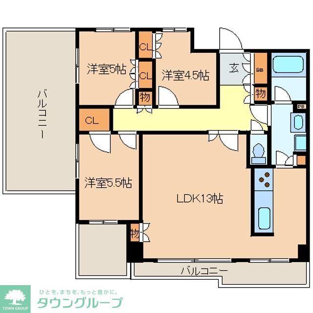 レジディア文京音羽(3LDK/10階)の間取り写真
