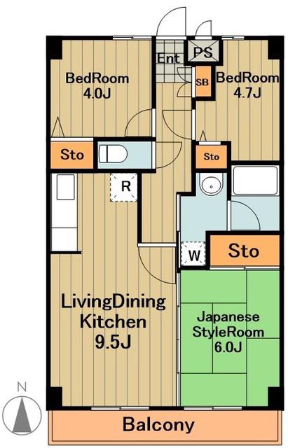 グランドール井上(3LDK/1階)の間取り写真