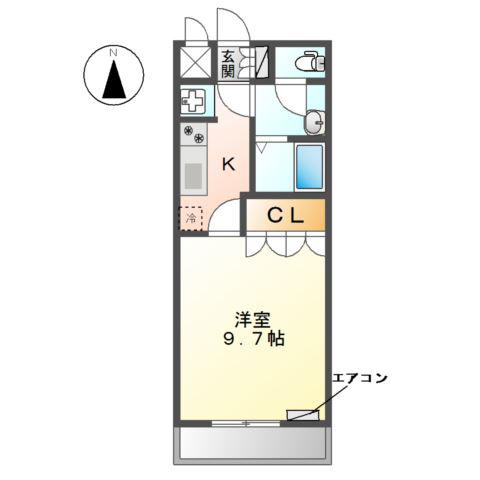 フェニックス(1K/2階)の間取り写真