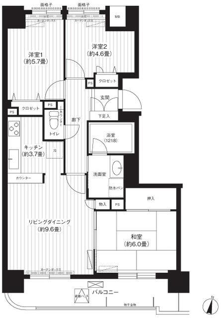 ロイヤルヒルズ東戸塚(3LDK/11階)の間取り写真