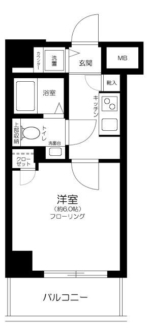 ファーストプレイス大崎(1K/10階)の間取り写真