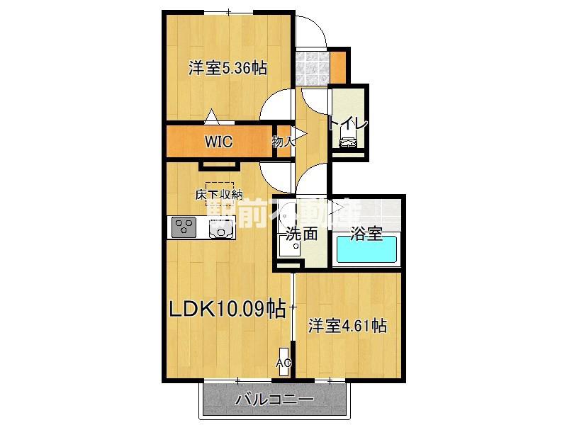 ルミエール古湯(2LDK/1階)の間取り写真