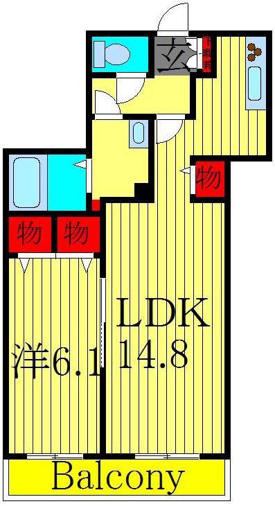 グラン・シャリオ(1LDK/3階)の間取り写真