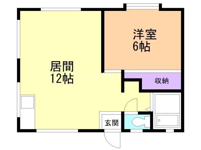 ル・シエール(1LDK/1階)の間取り写真