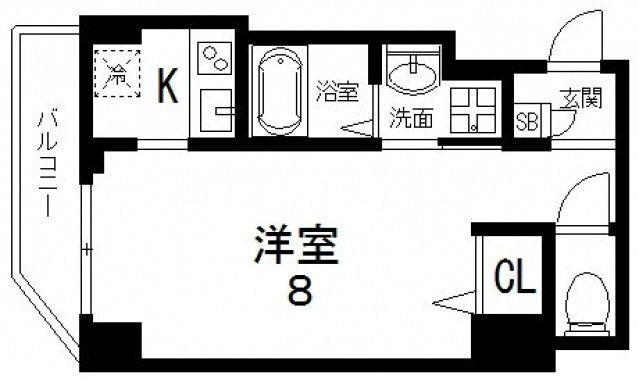 THE K`S VILLE(1K/9階)の間取り写真