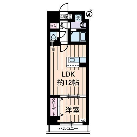 YAYOI COURT(1LDK/4階)の間取り写真