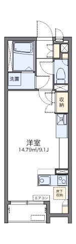 レオネクスト飛鳥(ワンルーム/1階)の間取り写真
