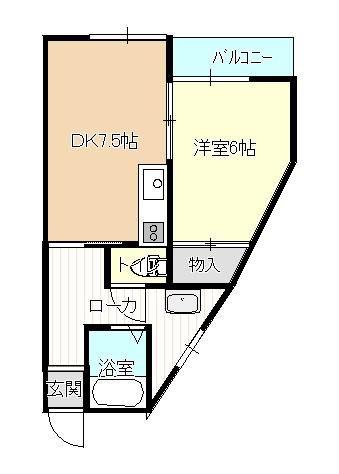 メゾン中野(1DK/1階)の間取り写真