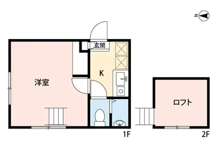 LA CHIC仙川(1K/2階)の間取り写真