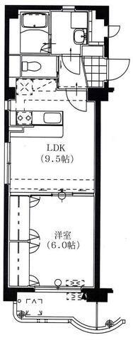 高鍋フェニックスMII(1LDK/6階)の間取り写真
