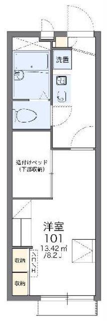 レオパレス壱番橋(1K/2階)の間取り写真