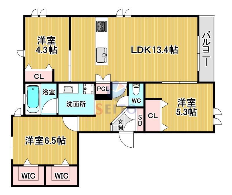 へーベルメゾンフォレスト岡上の町(3LDK/2階)の間取り写真
