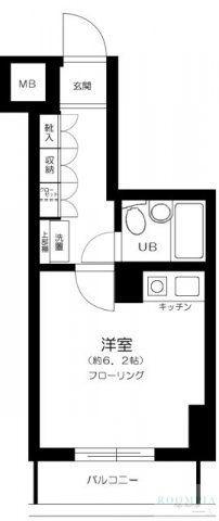 エクセリア新宿(ワンルーム/9階)の間取り写真