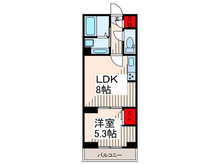 グラナーデ西瑞江(1LDK/3階)の間取り写真