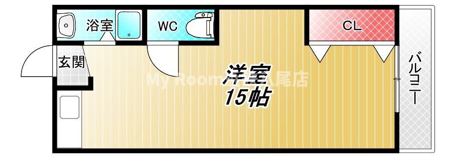 大宮マンション(1DK/2階)の間取り写真