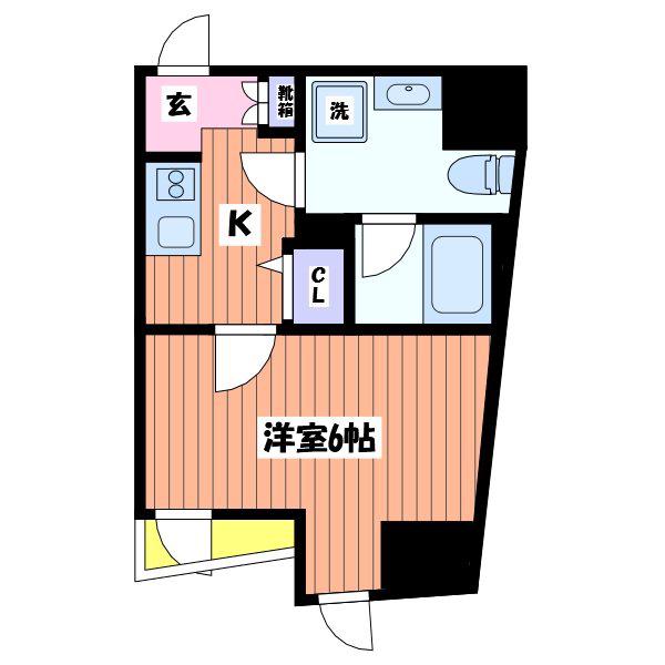 MAXIV国立矢川(1K/5階)の間取り写真