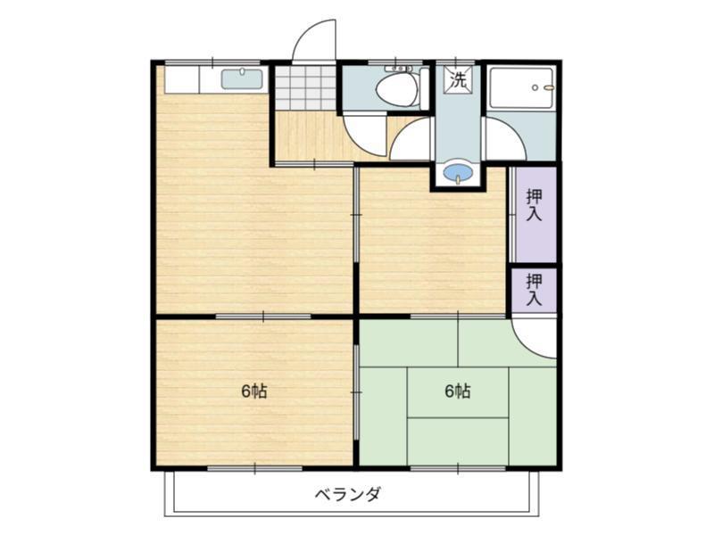 メゾンみき(3DK/2階)の間取り写真