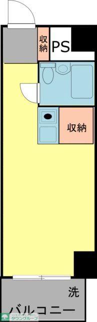 フェリス西千葉(ワンルーム/1階)の間取り写真