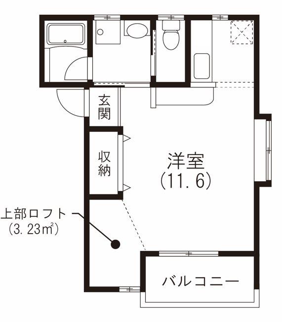ニューコーポラスA(ワンルーム/1階)の間取り写真