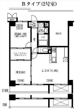 パティオアベート(2LDK/1階)の間取り写真