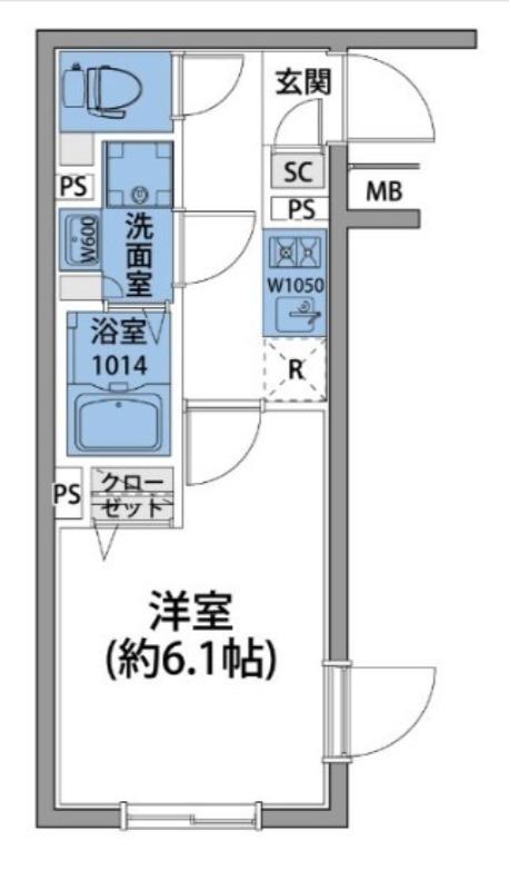 ルネサンスコート平和島FORESTPARK(1K/1階)の間取り写真