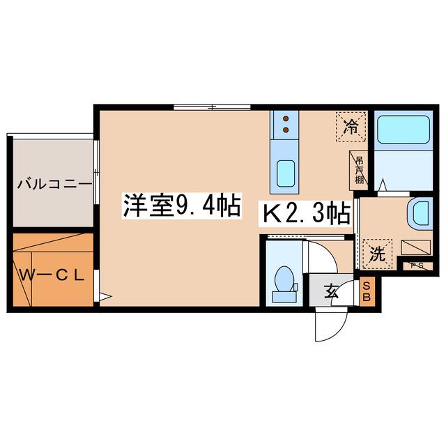 グレイス(1K/1階)の間取り写真