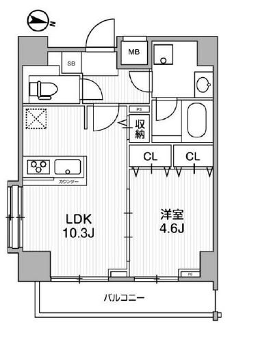 LUNIQ錦糸町 LUNIQ錦糸町(1LDK/5階)の間取り写真