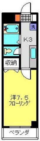MKハイム(1K/3階)の間取り写真