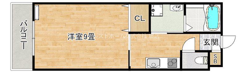 ATREST(1K/2階)の間取り写真