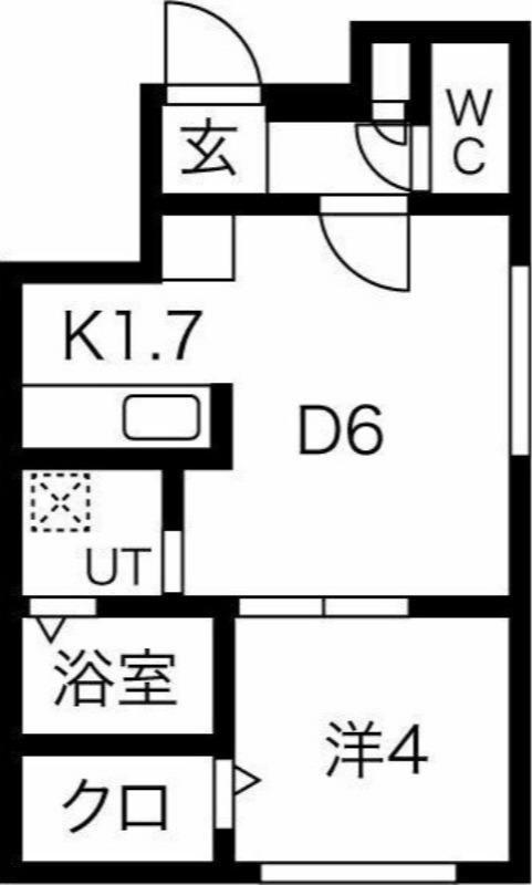 ブランノワールN38(1LDK/2階)の間取り写真