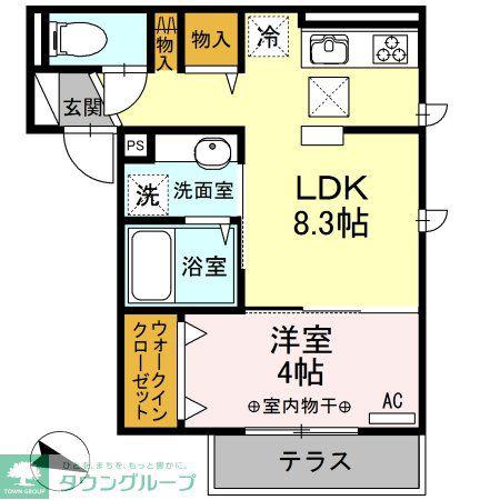 パークレジデンス(1LDK/1階)の間取り写真