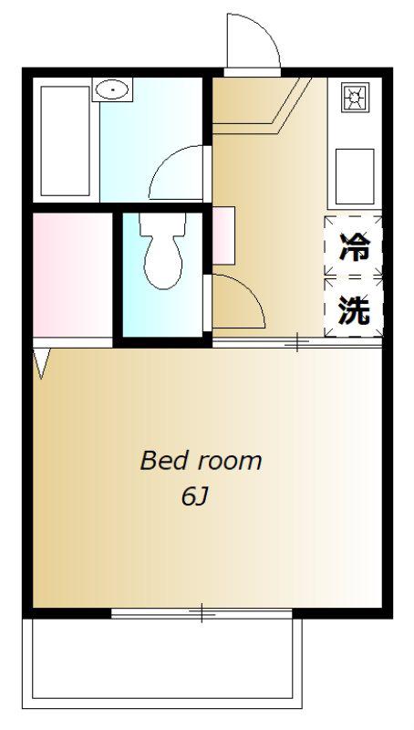 ドミール学芸大(1K/2階)の間取り写真