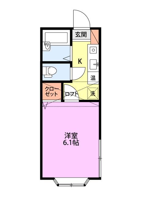 SAJA-T(1K/2階)の間取り写真