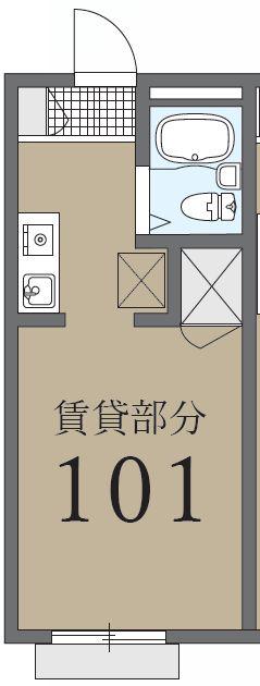 LILIBLANCA吉祥寺(1K/1階)の間取り写真