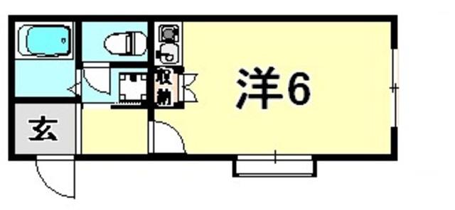 ワコーレ須磨寺(ワンルーム/1階)の間取り写真