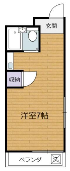 ノア東林間(ワンルーム/1階)の間取り写真