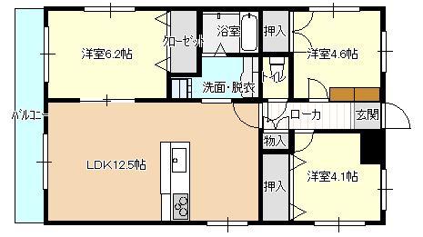 ビューライフ清瀬(3LDK/1階)の間取り写真