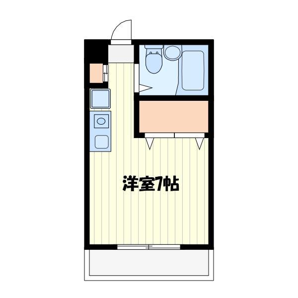 野島マンション2(ワンルーム/1階)の間取り写真