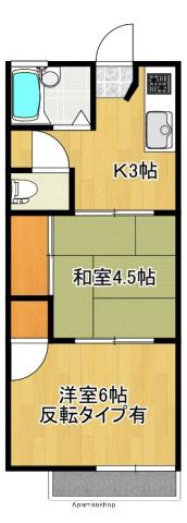メゾン内藤(2K/2階)の間取り写真