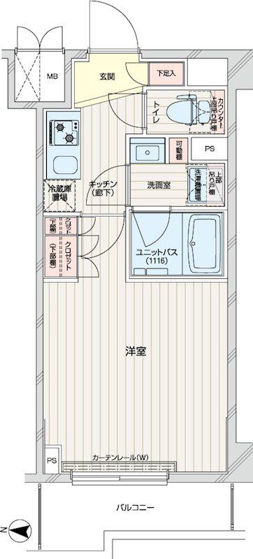 ルーブル本羽田(1K/3階)の間取り写真