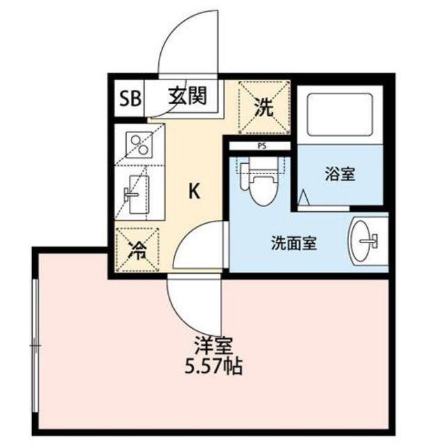 GLENWOOD浦和(1K/2階)の間取り写真