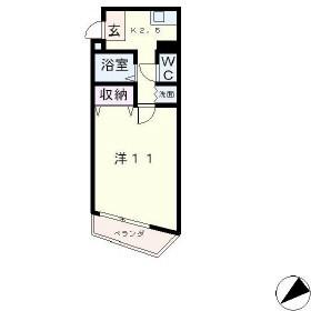 アフロディテ(1K/3階)の間取り写真
