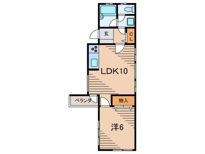 ロイヤルメゾン甲東園IX(1LDK/4階)の間取り写真